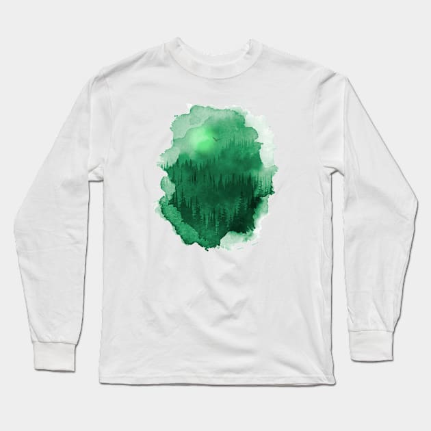 Forest Long Sleeve T-Shirt by Bongonation